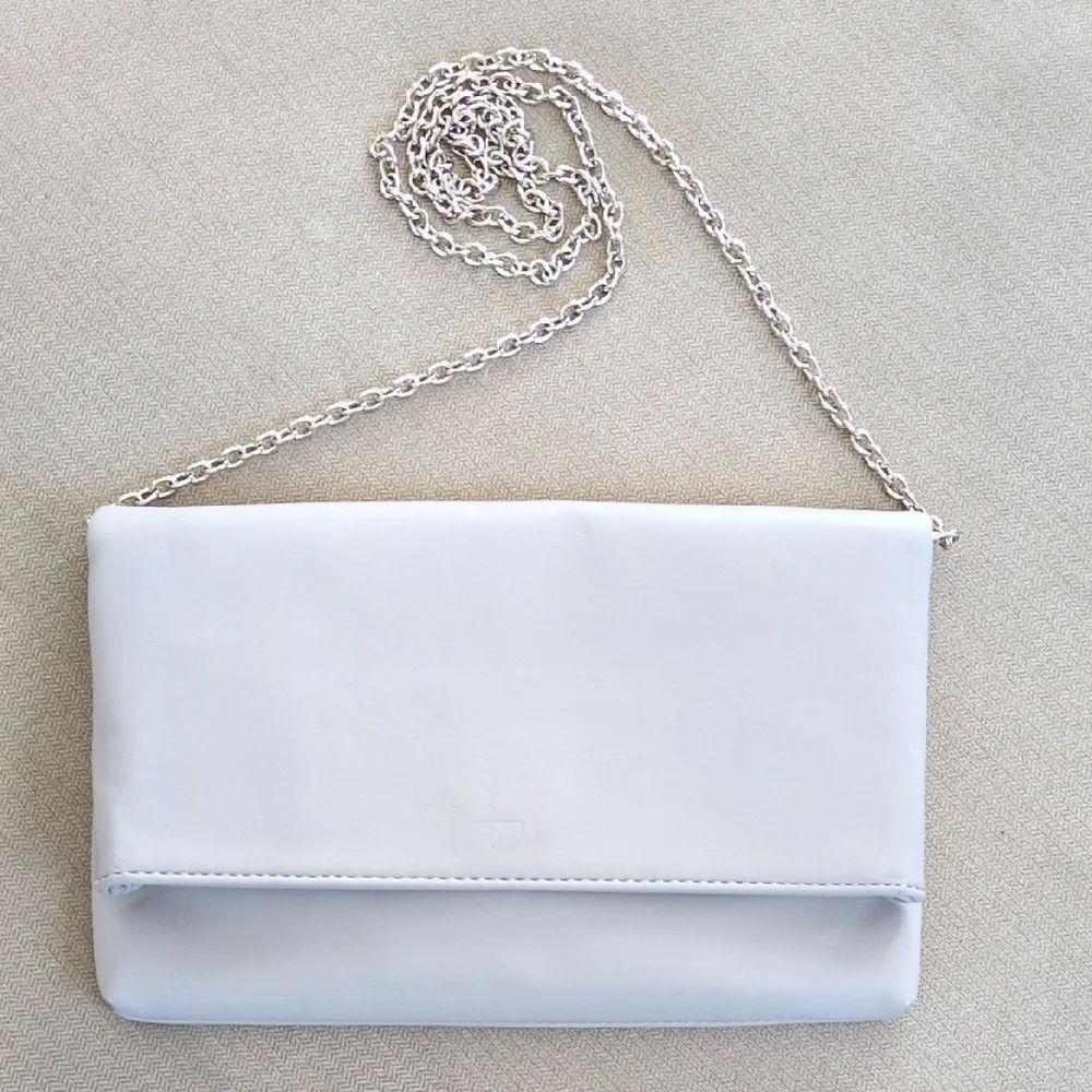 Kelly & Katie Beige Chain Clutch